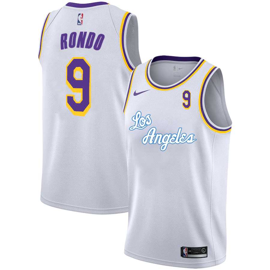 Lakers 9 Rajon Rondo White 2020-2021 City Edition Nike Swingman Jersey Dyin,We sell and wholesale Lakers 9 Rajon Rondo White 2020-2021 City Edition Nike Swingman Jersey Dyin on line form chian!